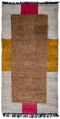 Nepal Teppich 140 x 70 cm - mehrfarbig