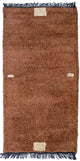Nepal Teppich 140 x 70 cm - braun