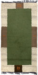Nepal Teppich 140 x 70 cm - grün