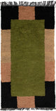Nepal Teppich 140 x 70 cm - grün
