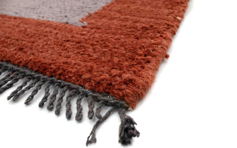 Nepal Teppich 140 x 70 cm - rosa