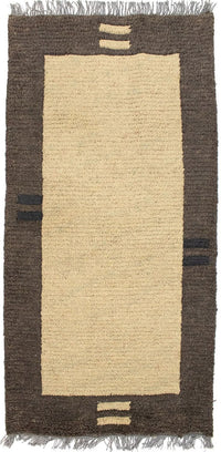 Nepal Teppich 140 x 70 cm - beige