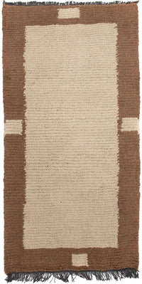 Nepal Teppich 140 x 70 cm - beige