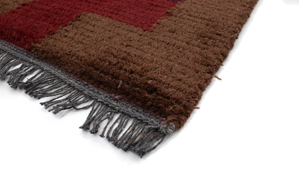 Nepal Teppich 140 x 70 cm - weinrot
