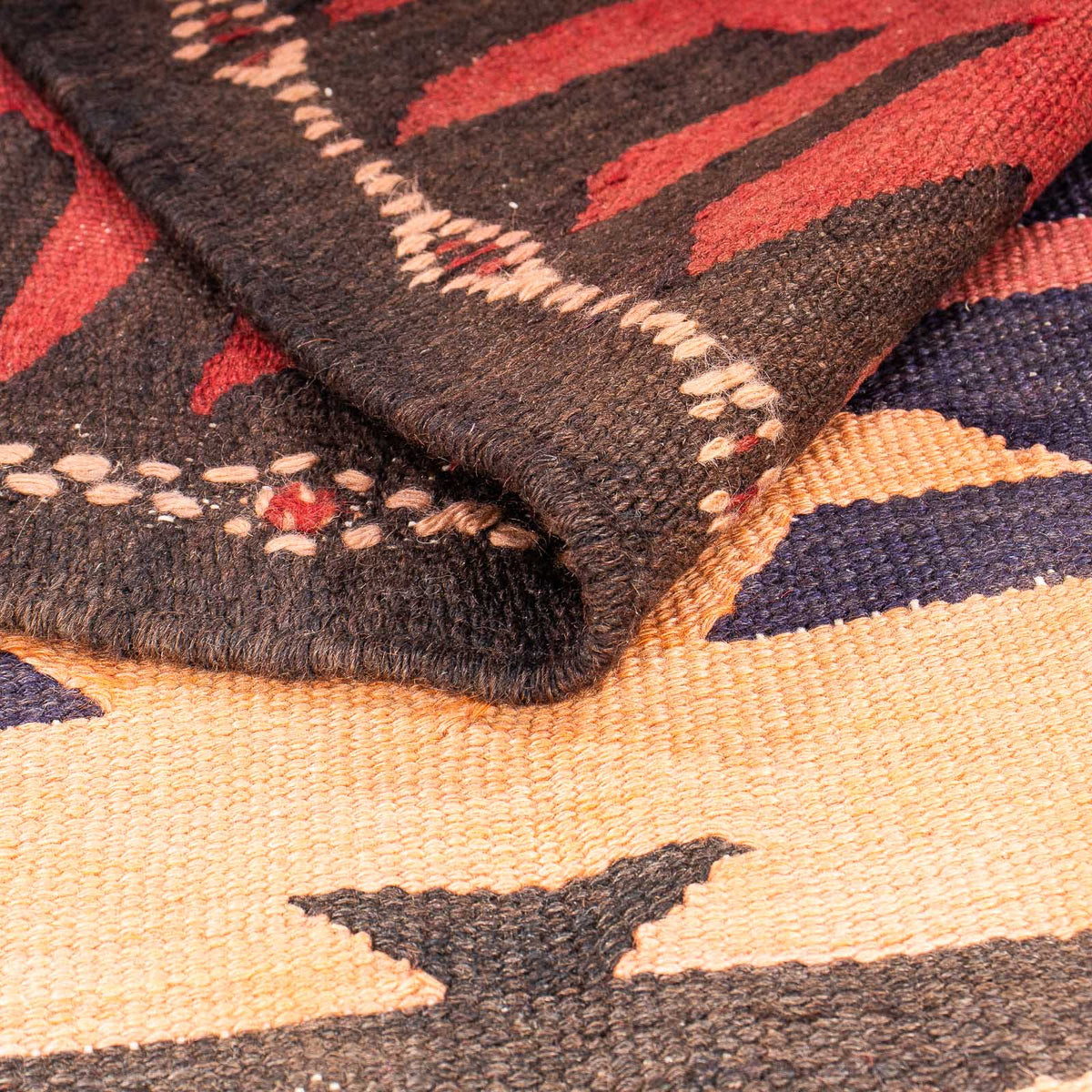 Kelim Teppich - Old 395 x 145 cm - mehrfarbig