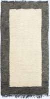 Nepal Teppich 70x140cm - Wollteppich - Rechteckig / Beige / 70 x 140 cm Rechteckig