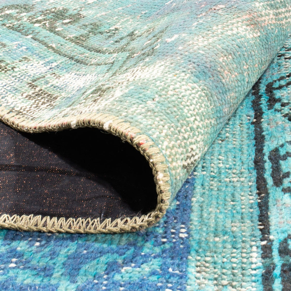 Vintage Teppich - 305 x 198 cm - türkis