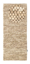 Wollteppich Mosaik - Läufer / Beige / 80 x 200 cm Läufer