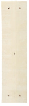 Gabbeh Teppich Softy 80x200cm - Wollteppich - Läufer / Beige / 80 x 200 cm Läufer
