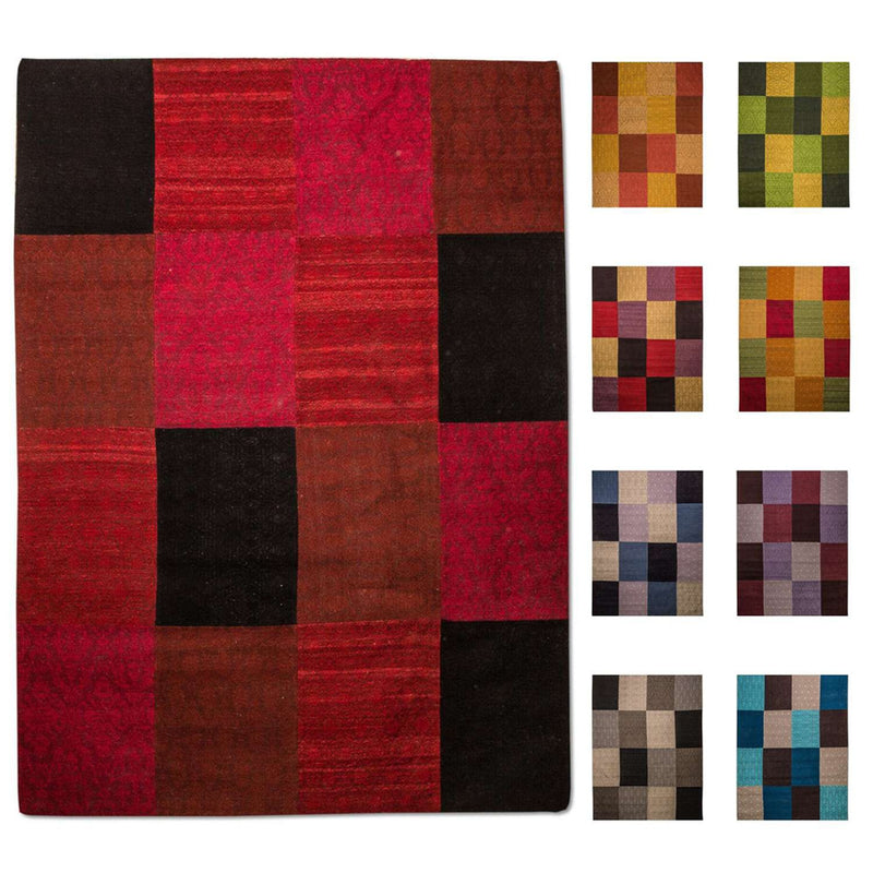 Patchwork Teppich Weys - Wollteppich