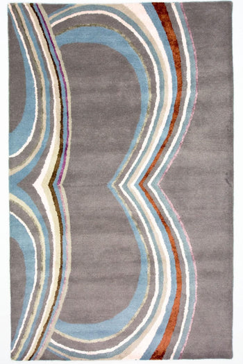 Designer Teppich 241 x 153 cm Teppich Wohnzimmer