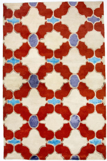 Wollteppich 243 x 153 cm Teppich Wohnzimmer
