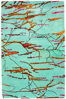 Designer Teppich 248 x 154 cm Wohnzimmer Teppich