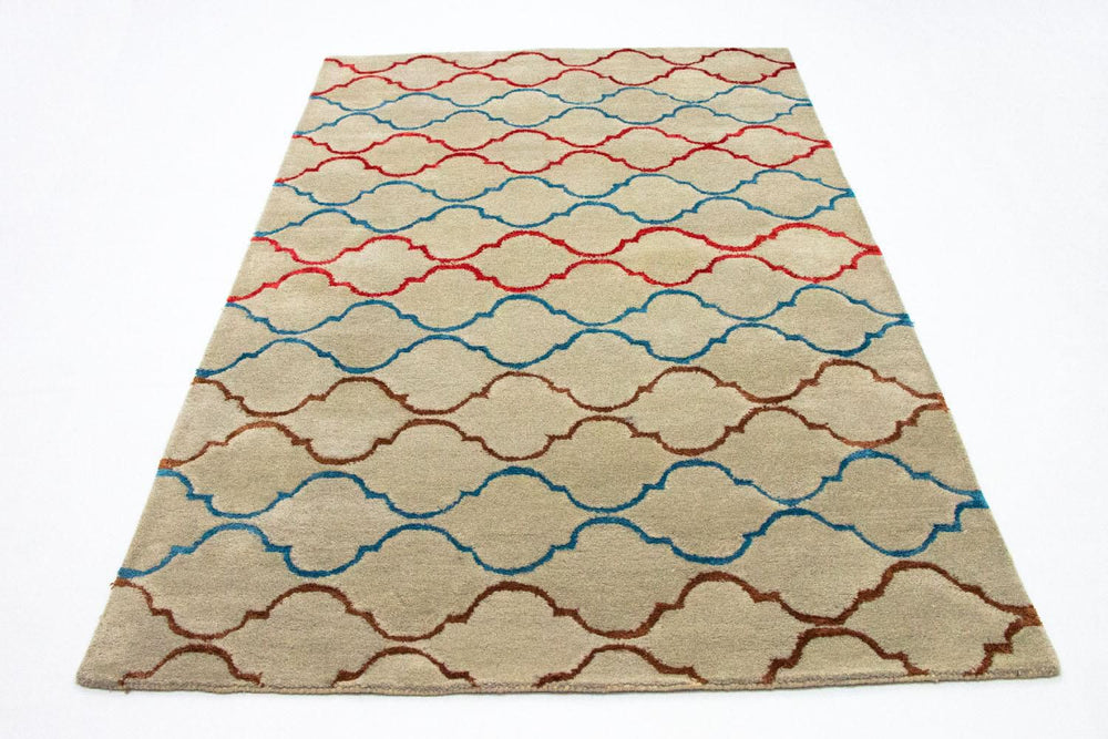 Wollteppich 241 x 150 cm Teppich Wohnzimmer