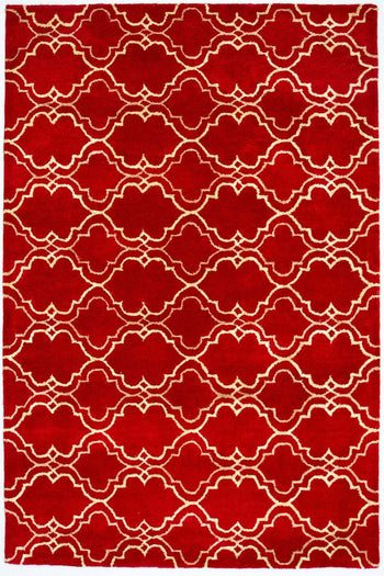 Wollteppich 240 x 152 cm Wohnzimmer Teppich