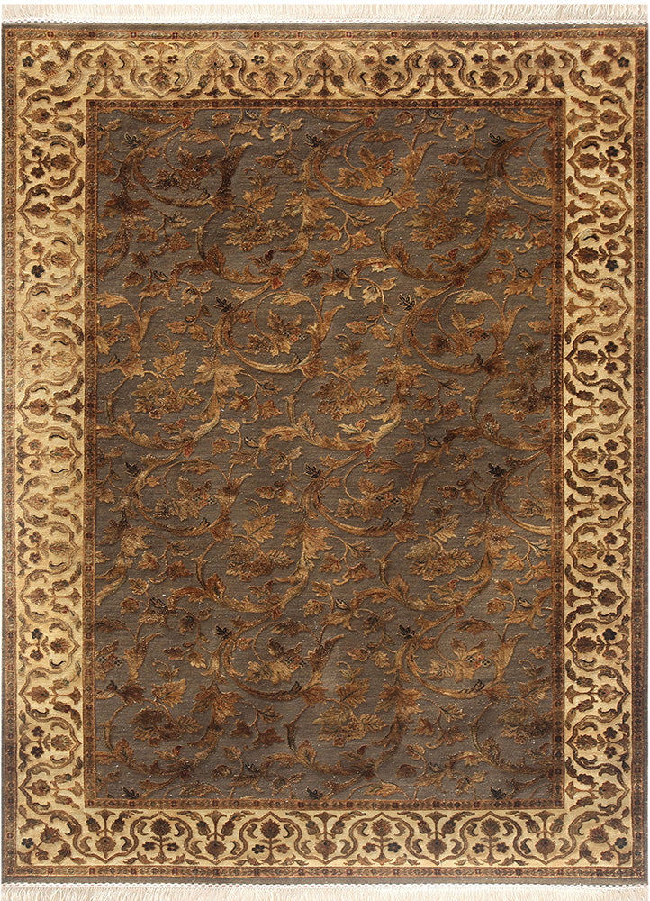 Wollteppich - 90 x 60 cm - dunkelbeige