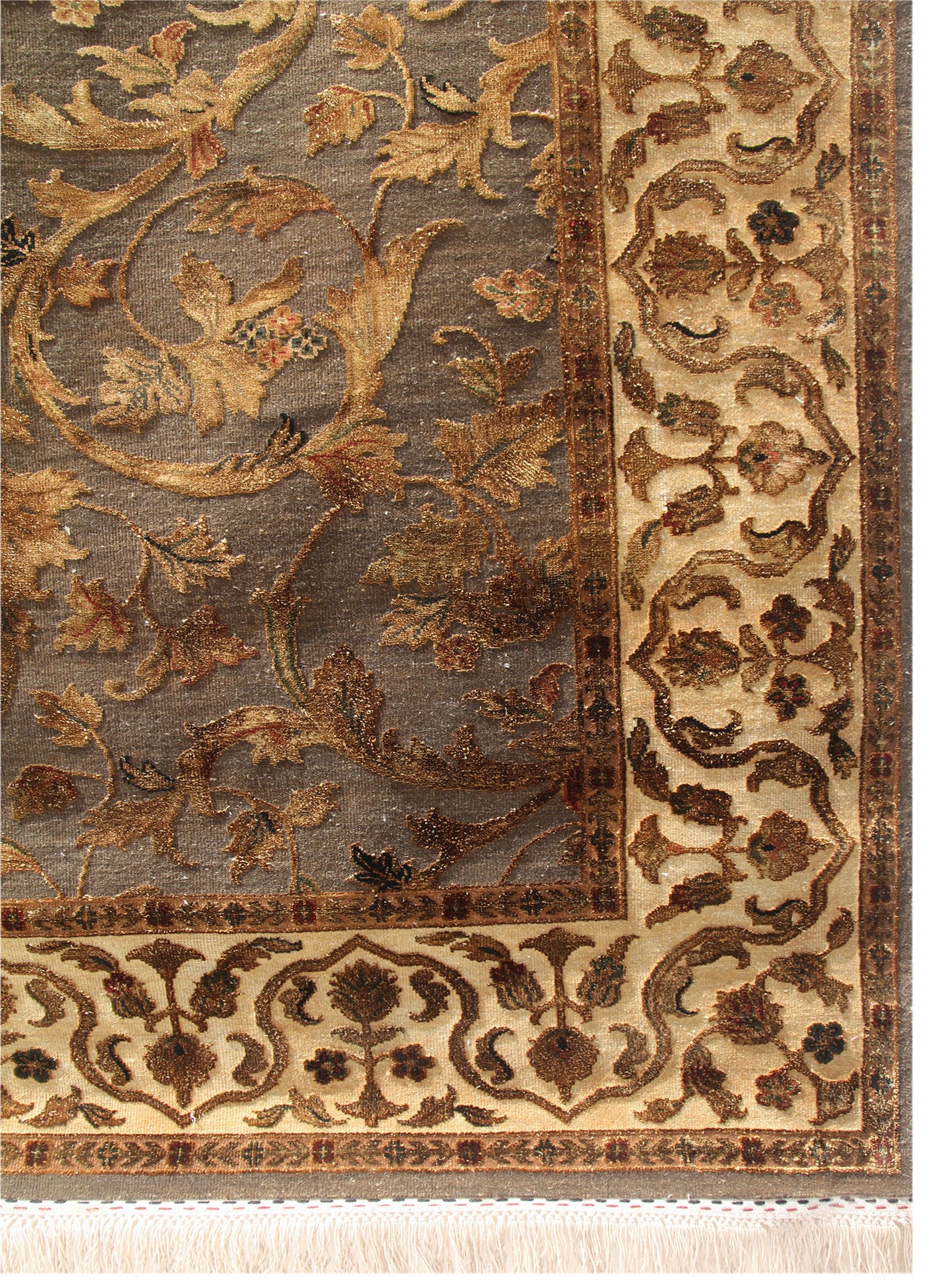 Wollteppich - 90 x 60 cm - dunkelbeige