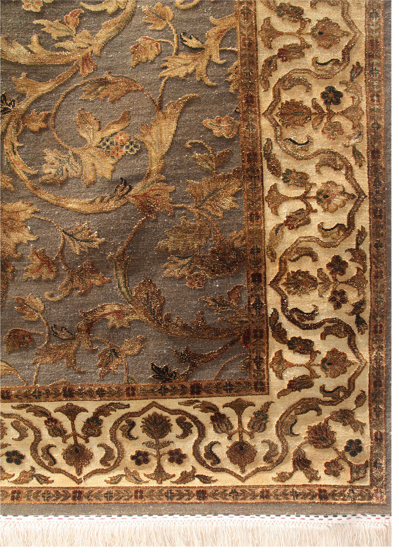 Wollteppich - 90 x 60 cm - dunkelbeige