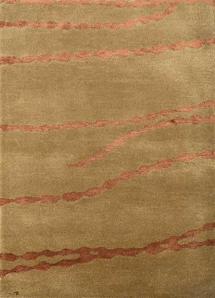 Wollteppich - 90 x 60 cm - gold