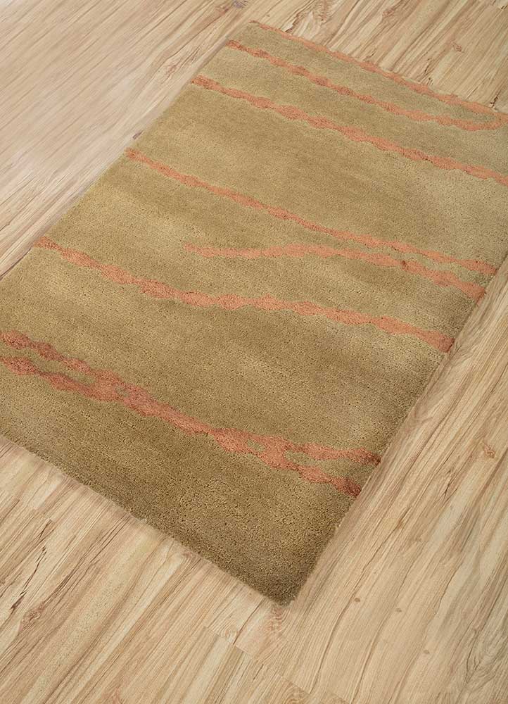 Wollteppich - 90 x 60 cm - gold