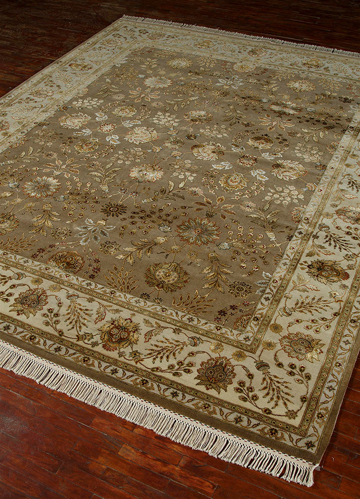 Wollteppich - 360 x 270 cm - beige