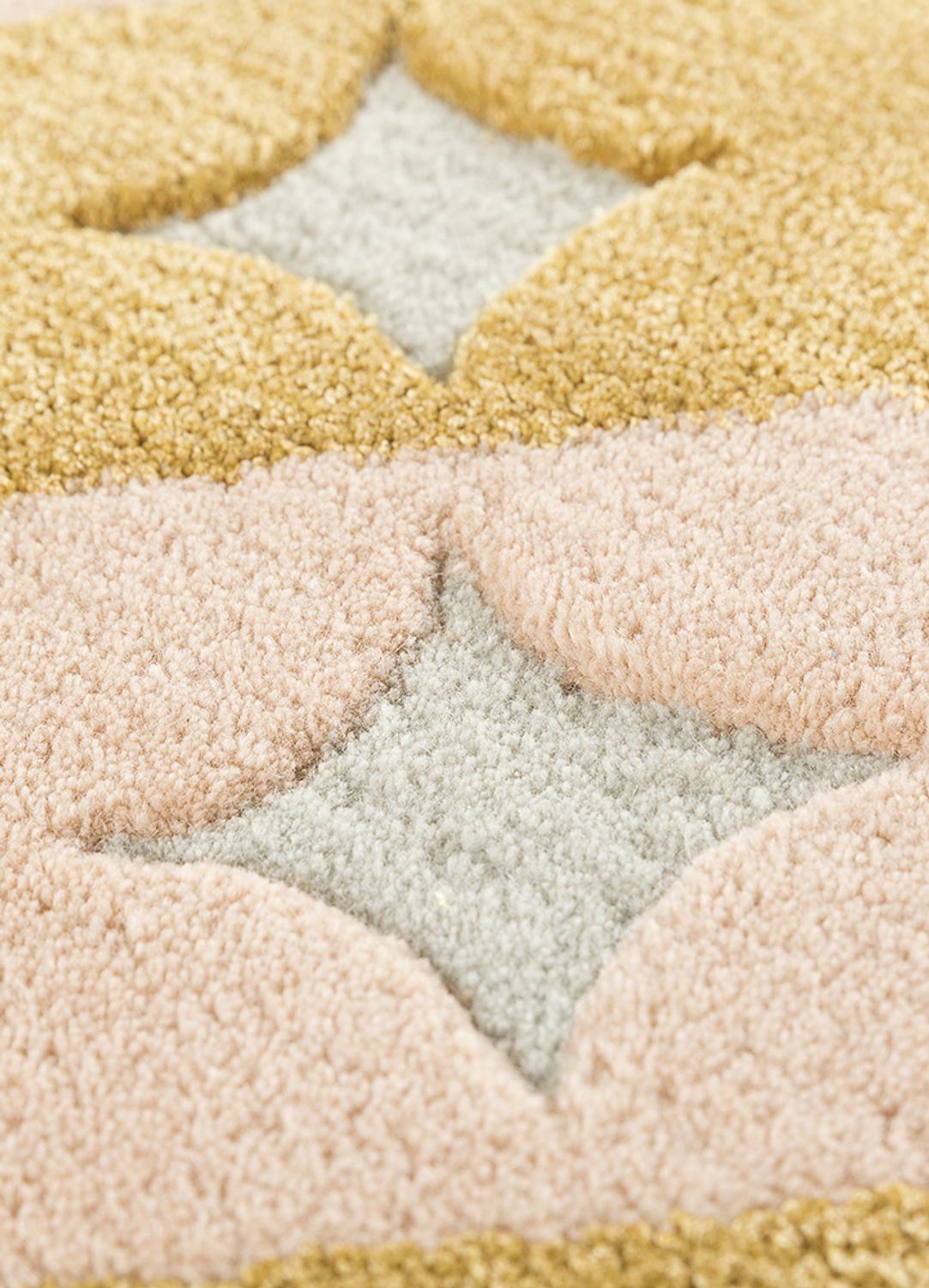 Wollteppich quadratisch  - 180 x 180 cm - gold