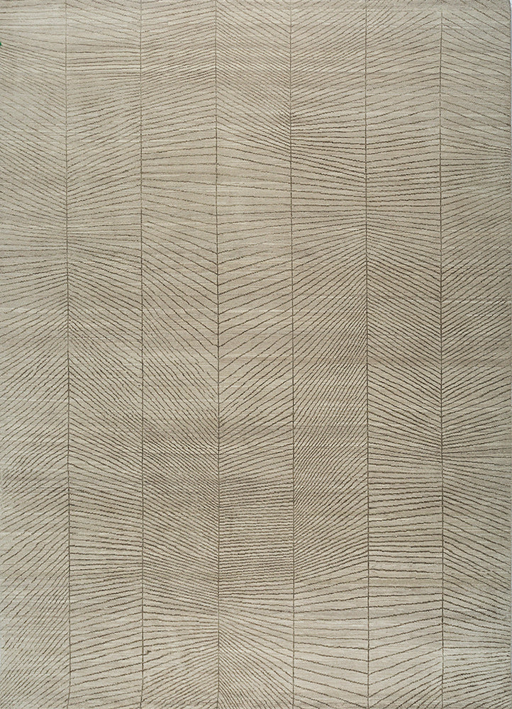 Wollteppich - 240 x 150 cm - silber