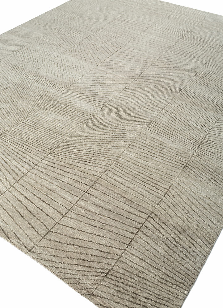 Wollteppich - 240 x 150 cm - silber
