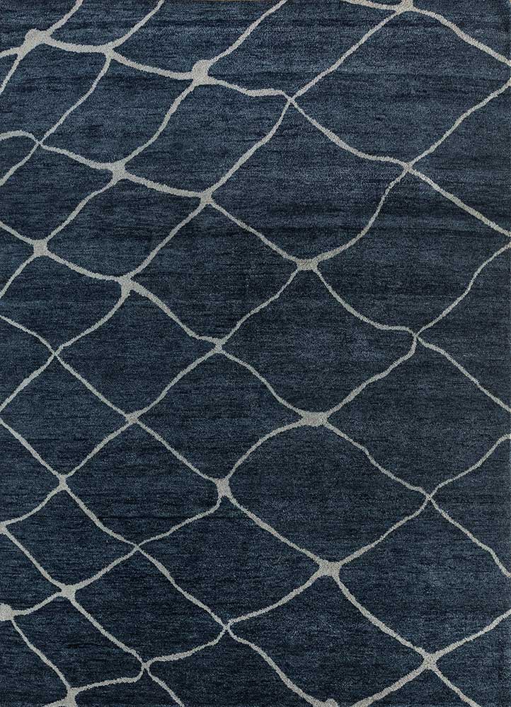 Wollteppich - 300 x 240 cm - blau
