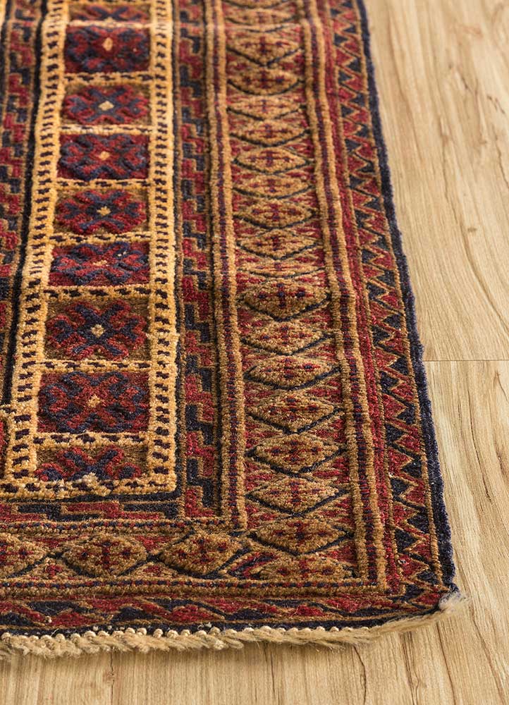 Wollteppich quadratisch  - 120 x 120 cm - gold