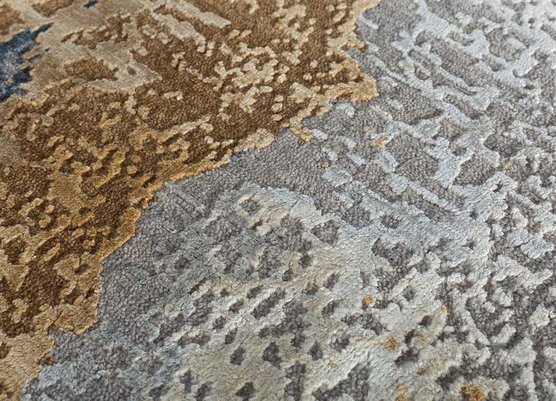Wollteppich - 300 x 240 cm - silber