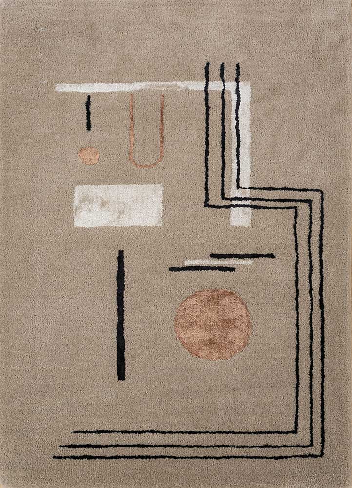 Wollteppich - 90 x 60 cm - beige