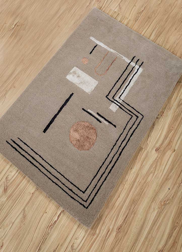 Wollteppich - 90 x 60 cm - beige