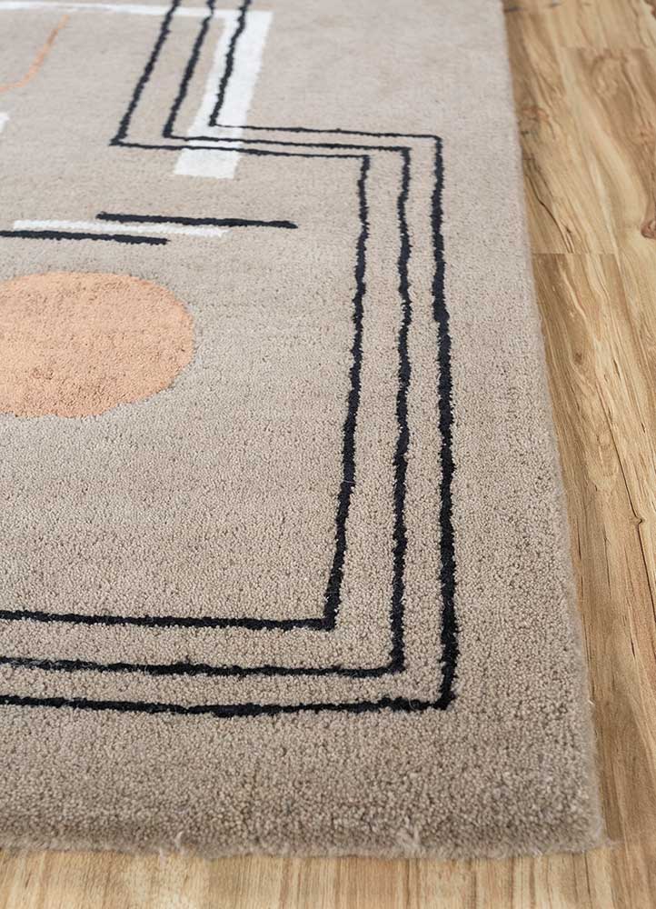 Wollteppich - 90 x 60 cm - beige