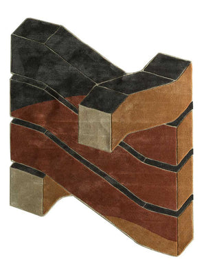 Wollteppich sonderform  - 240 x 180 cm - mehrfarbig