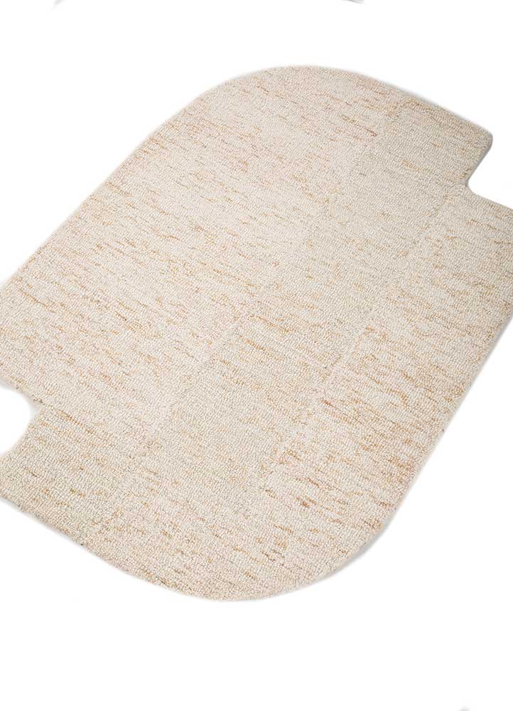 Wollteppich - 90 x 60 cm - hellbeige