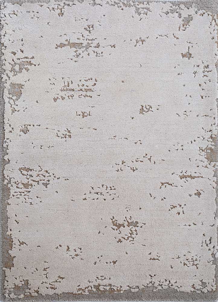 Wollteppich - 90 x 60 cm - silber
