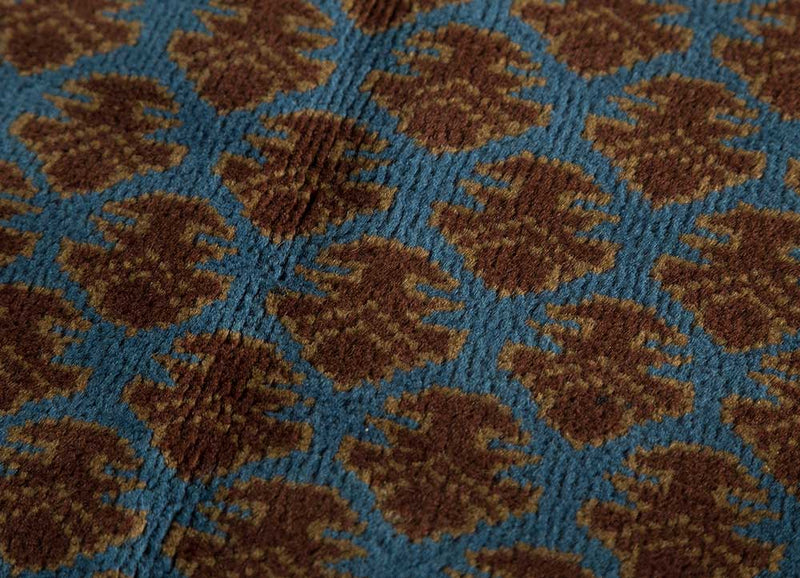 Wollteppich - 120 x 75 cm - blau
