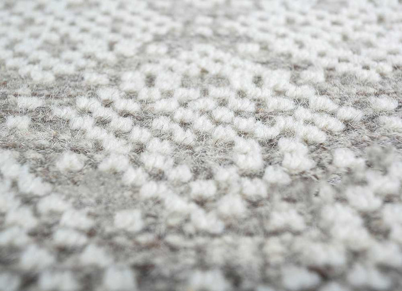 Wollteppich quadratisch  - 75 x 75 cm - beige