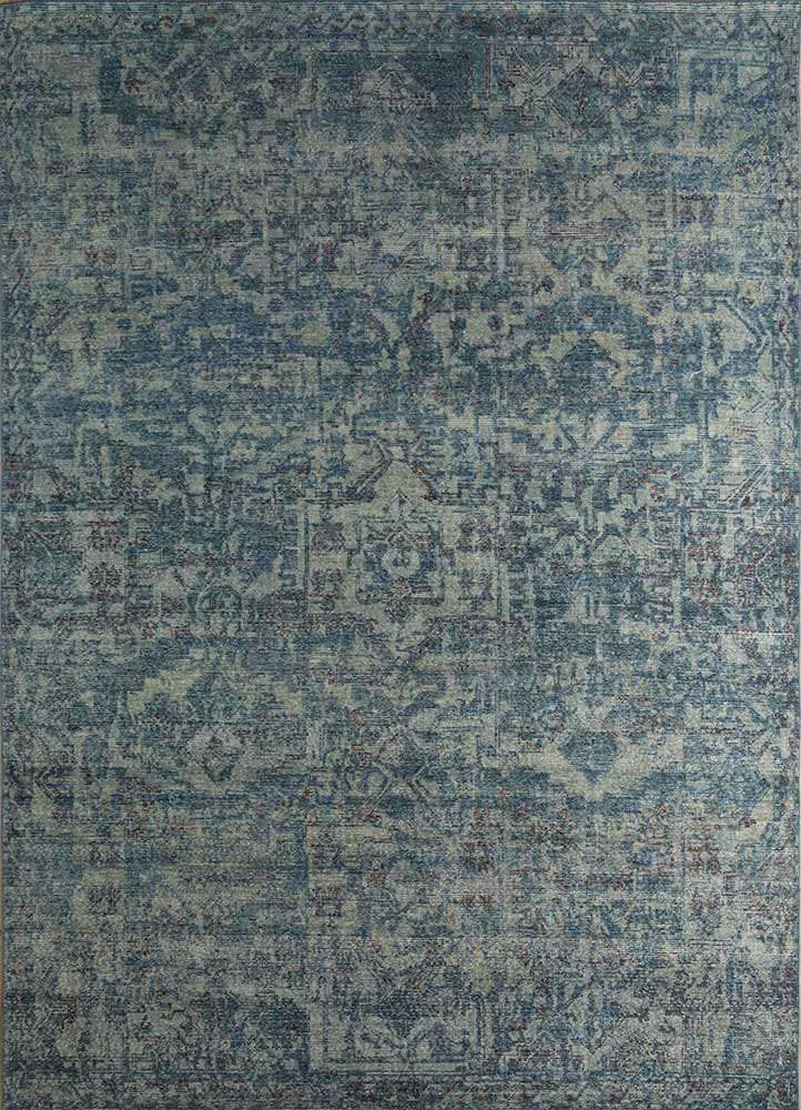 Wollteppich - 300 x 240 cm - blau