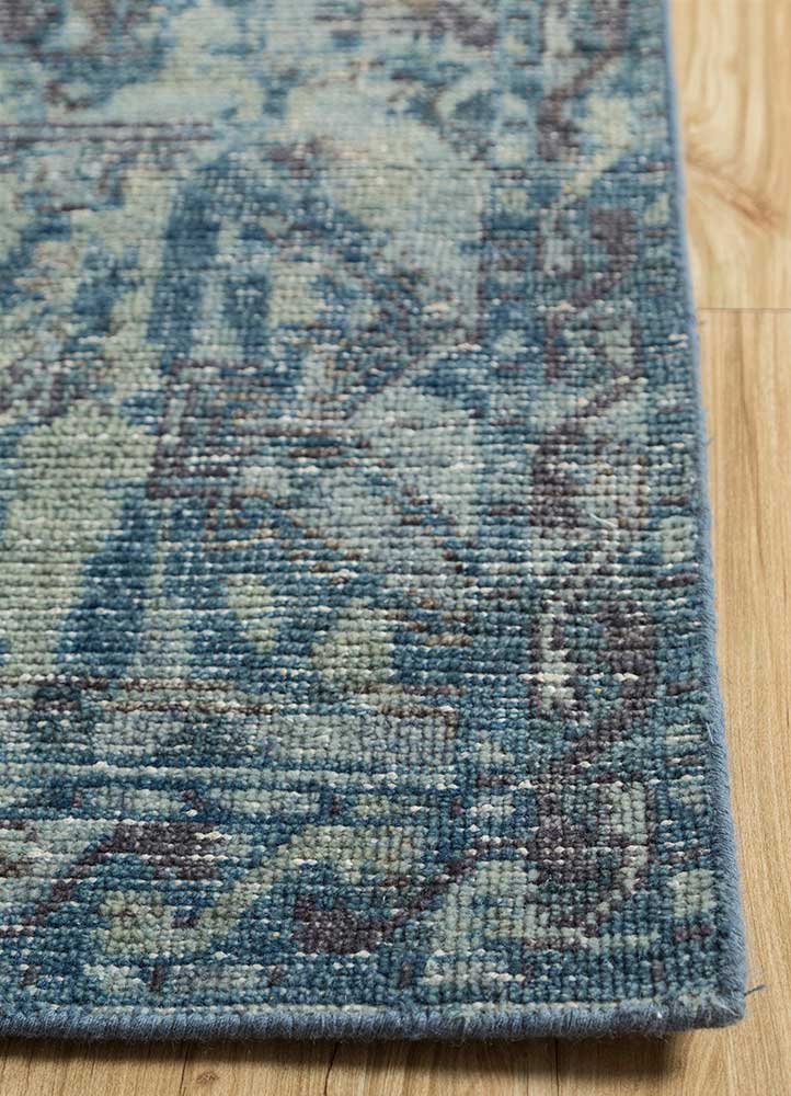 Wollteppich - 300 x 240 cm - blau
