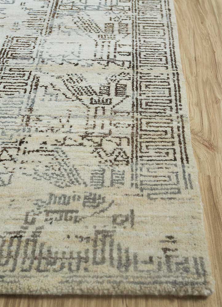 Wollteppich - 300 x 240 cm - silber