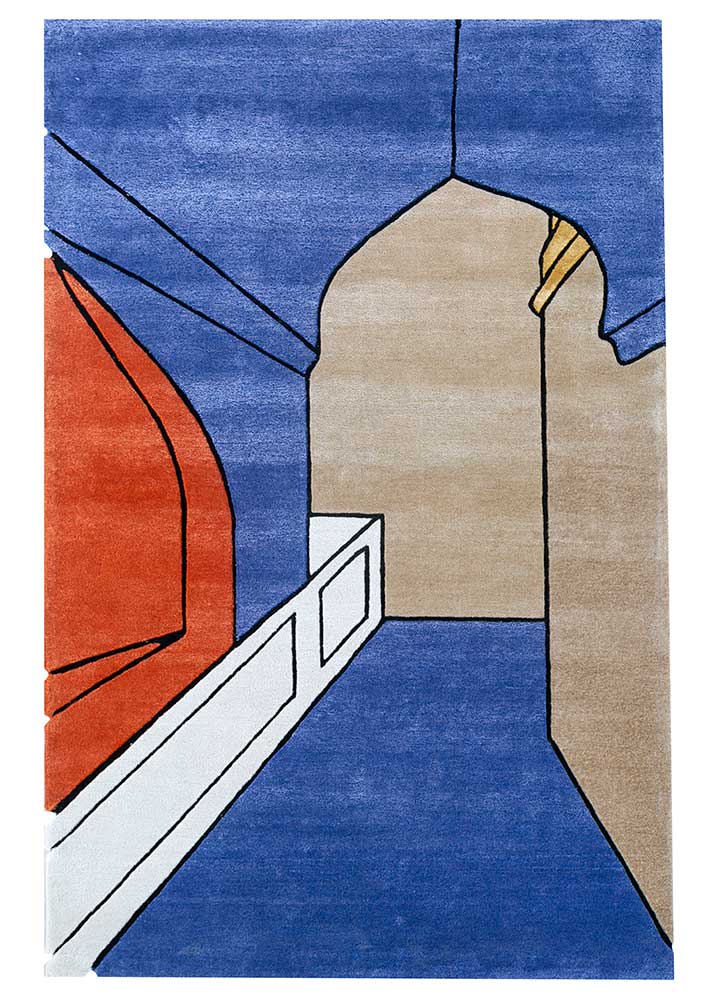 Wollteppich sonderform  - 240 x 150 cm - mehrfarbig