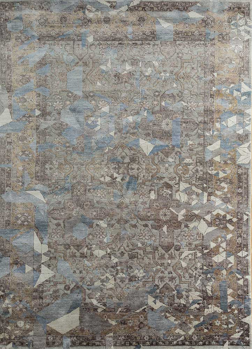 Wollteppich - 300 x 240 cm - grau