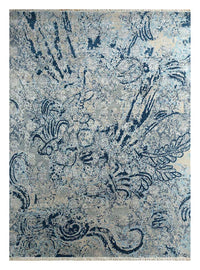 Wollteppich - 300 x 240 cm - blau
