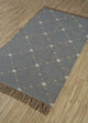 Wollteppich - 180 x 120 cm - grau