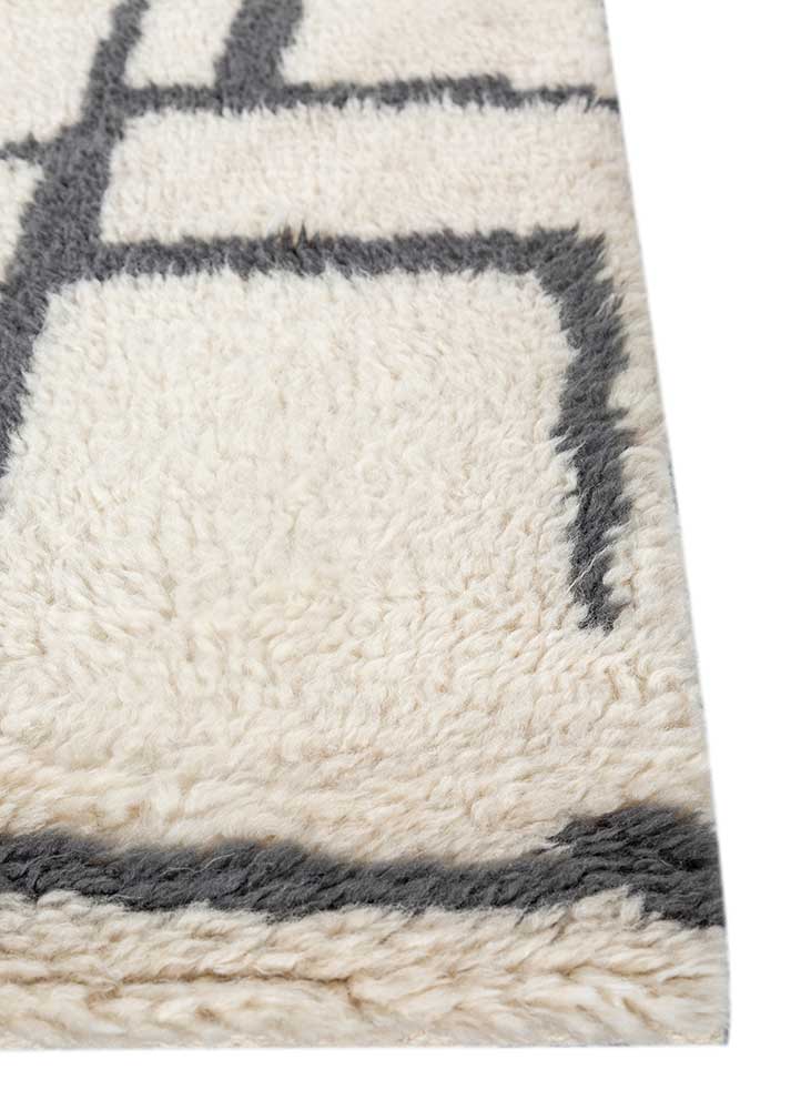 Wollteppich - 90 x 60 cm - creme