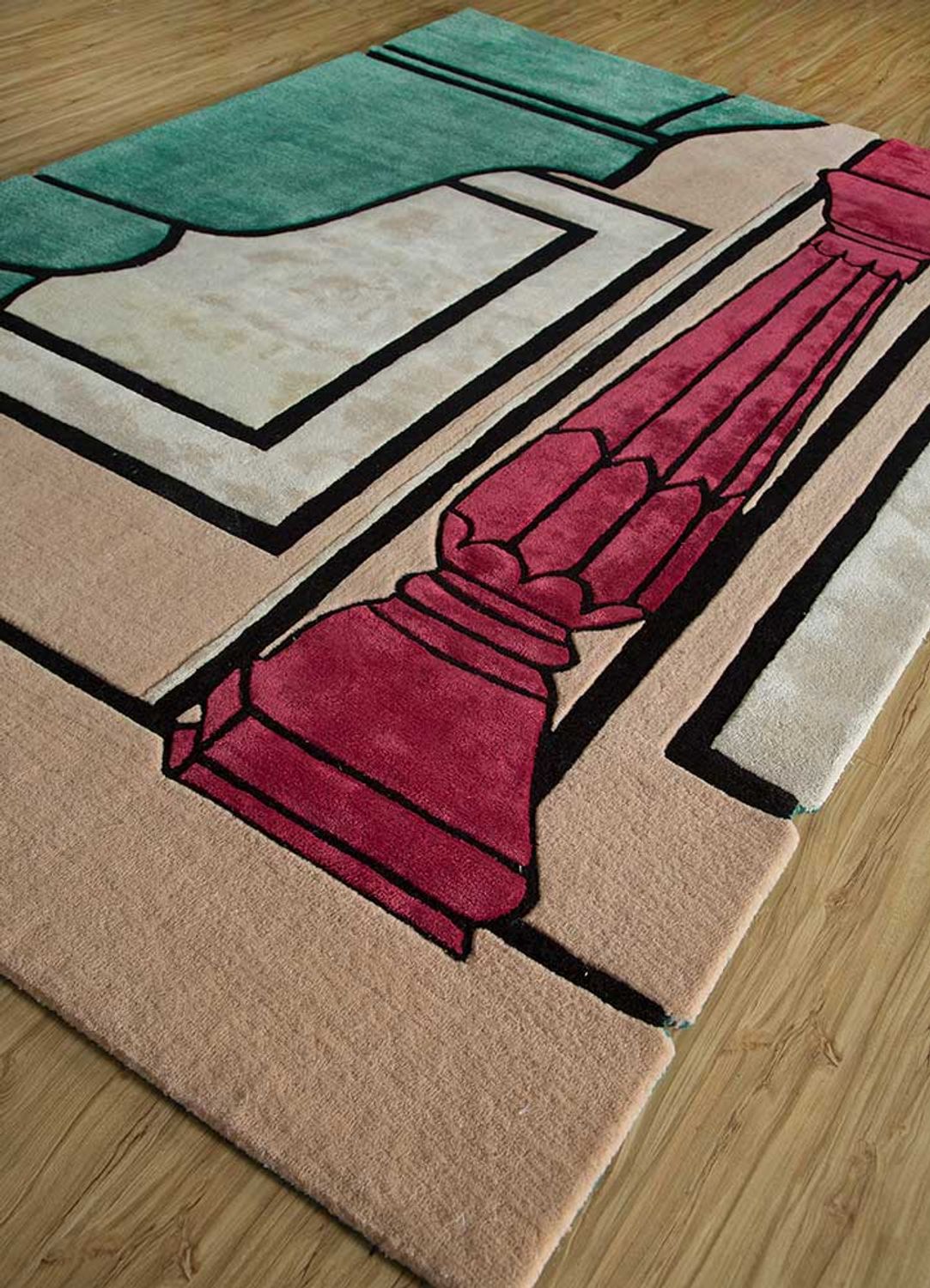 Wollteppich sonderform  - 270 x 180 cm - orange