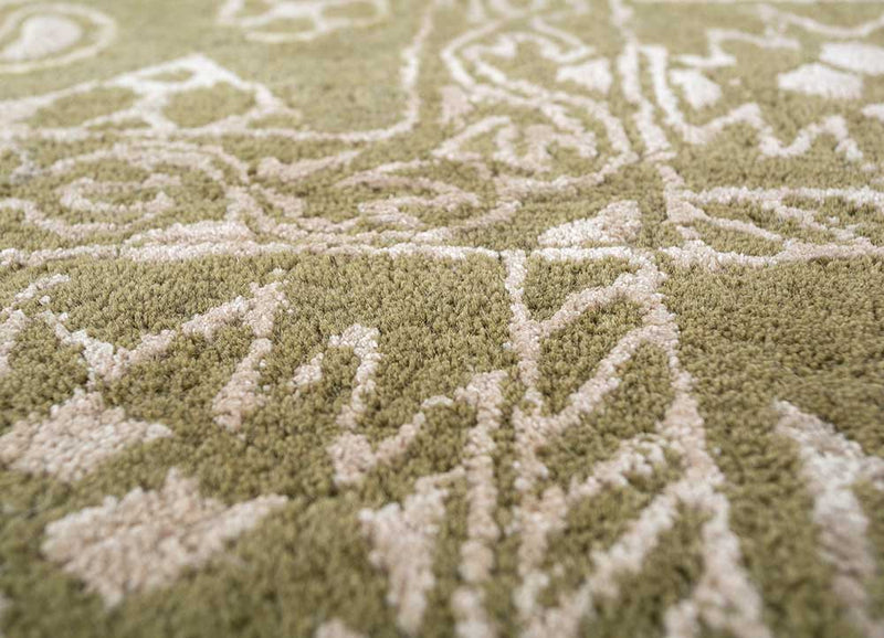 Wollteppich - 240 x 150 cm - olivgrün