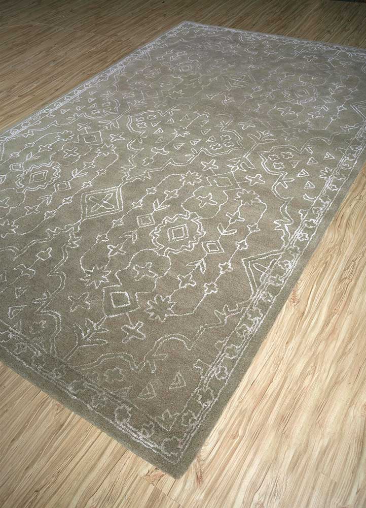 Wollteppich - 240 x 150 cm - gold